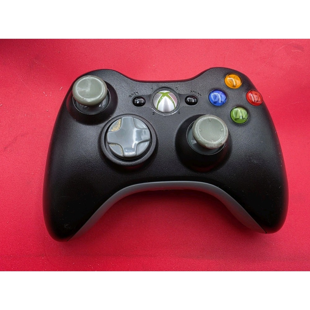 Xbox 360 Wireless Ctrlr Black NO BATTERY|CASE•UNTESTED•NOT CLEANED•Parts/Repair